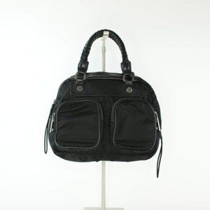 LAMB Halman Freestyle Satchel Bag Black Leather